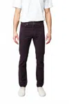 C.o.f. Studio M7 Tapered Soft Moleskin Pants In Burgundy In Burgundy