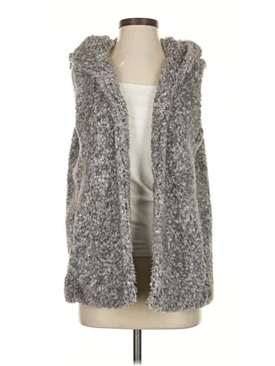 Pre-owned Coffeeshop Faux Fur Vest In Gray
