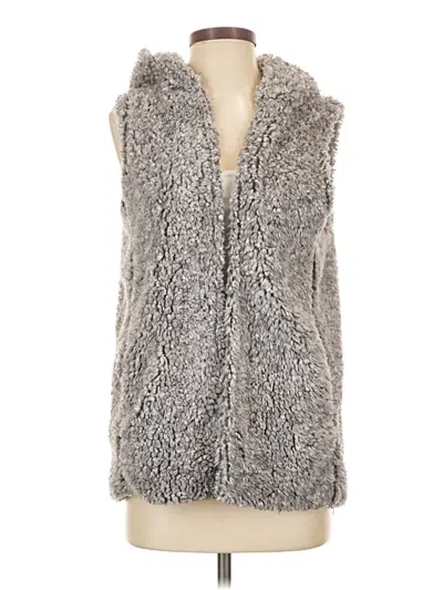 Pre-owned Coffeeshop Faux Fur Vest In Gray