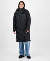 Coffeeshop Juniors' Shawl-collar Quilted Coat In Animal Print