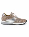 Cofi Women's Leather Sneakers In Leopard Stingray In Multi