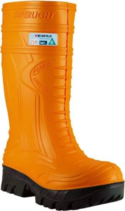 Pre-owned Cofra 00040-cu3.w12 Thermic Metguard Eh Pr Safety Boots, 12, Black In Orange
