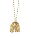 Cog Leaf Pendant In Brown