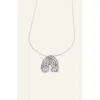 Cog Leaf Pendant In Silver