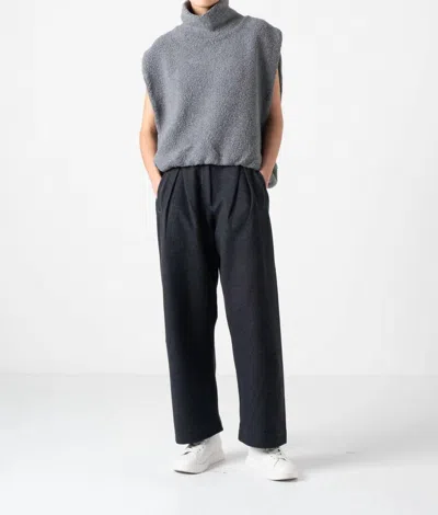 Cog The Big Smoke Krystal High Neck Sheep Pile Gilet In Gray