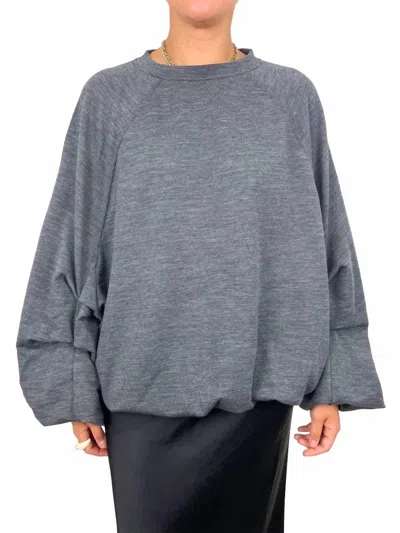 Cog The Big Smoke Lily Puffy One Size Top In Dark Grey In Gray