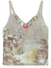 Co.go Botanical-print Top In Brown