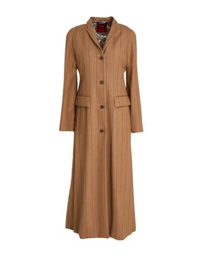 Co.go Co. Go Woman Coat Camel Size 6 Virgin Wool, Elastane In Brown
