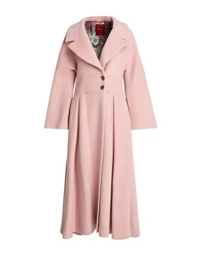 Co.go Co. Go Woman Coat Pink Size 6 Wool, Polyamide, Silk