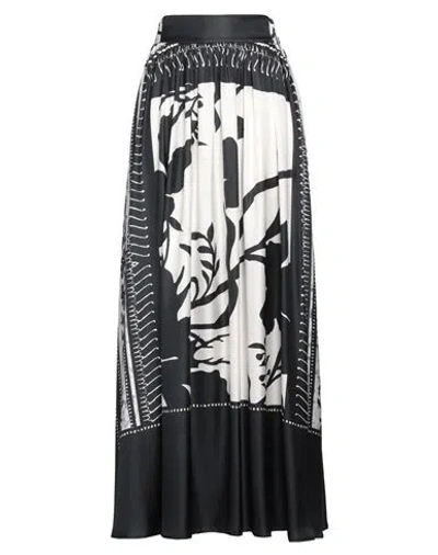 Co.go Co. Go Woman Maxi Skirt Black Size 4 Silk