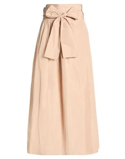 Co.go Co. Go Woman Maxi Skirt Sand Size 3 Polyester In Neutral