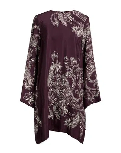 Co.go Co. Go Woman Mini Dress Dark Purple Size 10 Silk
