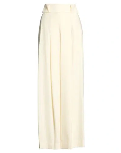 Co.go Co. Go Woman Pants Ivory Size 6 Virgin Wool, Elastane In White