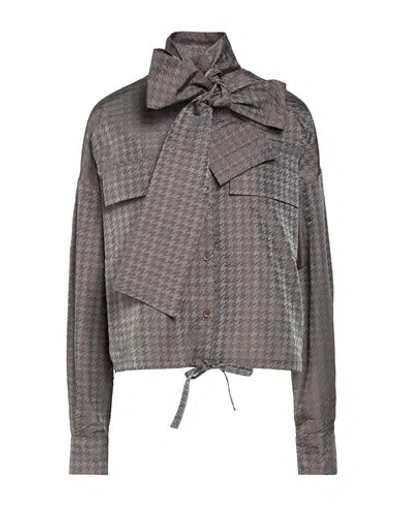 Co.go Co. Go Woman Shirt Grey Size 6 Polyester In Gray