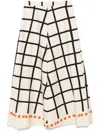 Co.go Grid-pattern Maxi Skirt In Neutrals