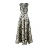 Co.go Cogo Paisley Patterned Jacquard Long Dress In Multi