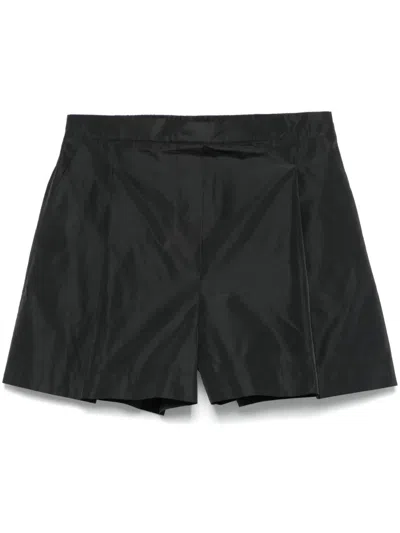 Co.go Pleat-detail Shorts In Black