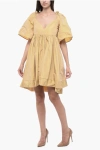 Co.go Pleated V-neckline Dress