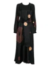 Co.go Polka-dot Tie Dress In Black