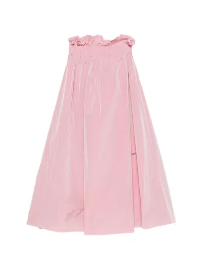 Co.go Ruffled-waist Pleated Maxi Skirt In Multi