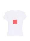 Co.go Square-print T-shirt In White