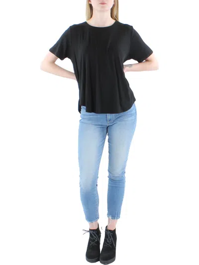 Coin 1804 Plus Womens Knit Short Sleeves T-shirt In Black
