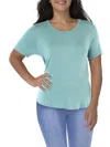 Coin 1804 Plus Womens Knit Short Sleeves T-shirt In Green