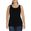 Coin 1804 Plus Womens Lace Layered Pullover Top In Black