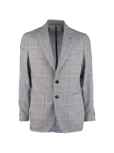 Colamarino Checked Blazer In Gray