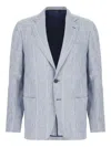 Colamarino Linen Blazer In Blue