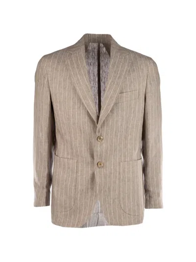 Colamarino Single-breasted Pinstripe Blazer In Multi