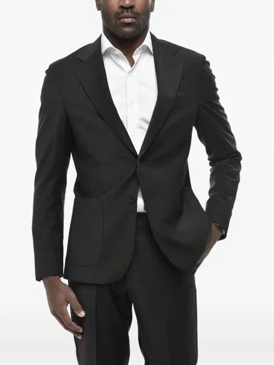 Colamarino Single-breasted Wool-blend Suit In Black