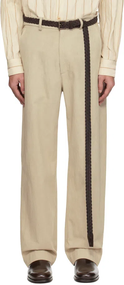 Colbo Beige Chinos Trousers In Natural