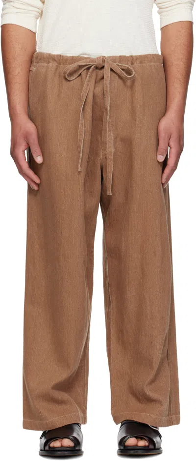 Colbo Brown Cropped Farm Trousers