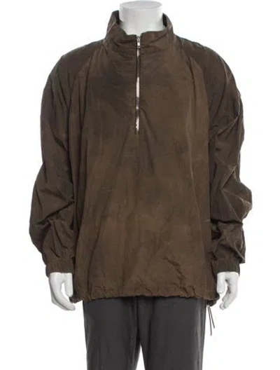 Pre-owned Colbo Graphic Print Windbreaker In Brown