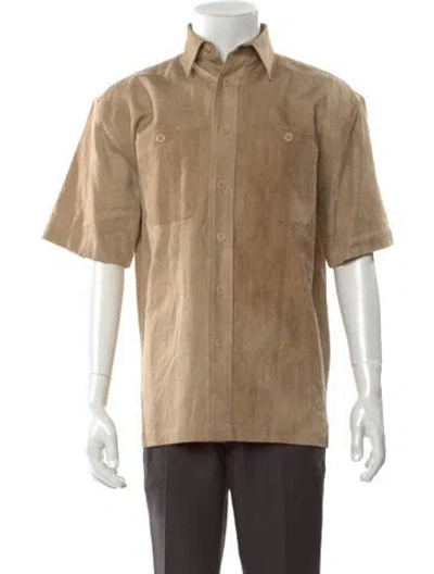 Pre-owned Colbo Linen Short Sleeve Shirt W/ Tags In Neutrals