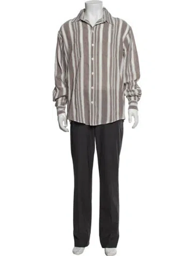 Pre-owned Colbo Striped Long Sleeve Shirt In Neutrals
