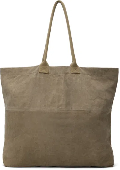 Colbo Taupe Double Tote In Wash Greige