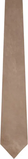 Colbo Taupe Leather Tie In Purple