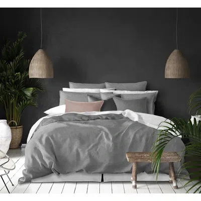 Colcha Linens Aldon 3 Piece Comforter Set In Gray