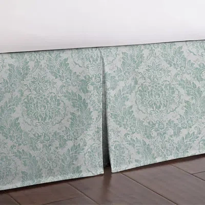 Colcha Linens Bella Bed Skirt In Aqua