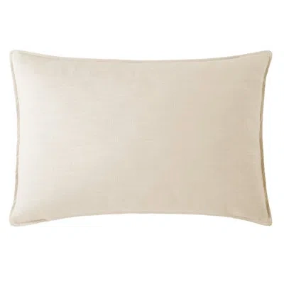 Colcha Linens Cambric 100% Cotton Zipper Sham In Vanilla