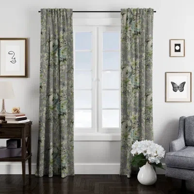 Colcha Linens Estee Drapery Linen Floral Room Darkening Rod Pocket Single Curtain Panel