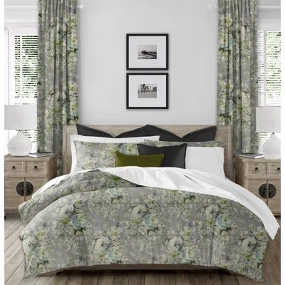 Colcha Linens Estee Duvet Cover Set In Gray,green