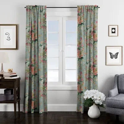 Colcha Linens Faye Drapery Linen Floral Room Darkening Rod Pocket Single Curtain Panel