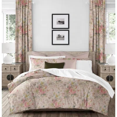Colcha Linens Gabrielle Duvet Cover Set In Pink,green
