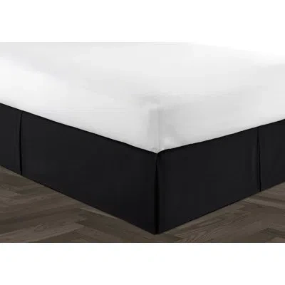 Colcha Linens Gesto Bed Skirt In Black,natural