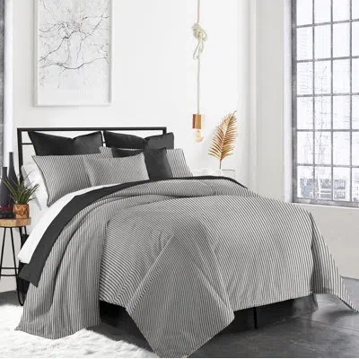 Colcha Linens Gesto Comforter Set In Black,natural
