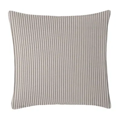 Colcha Linens Gesto Cotton Striped Throw Pillow In Taupe