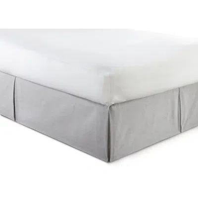 Colcha Linens Max Plaid Bed Skirt In White